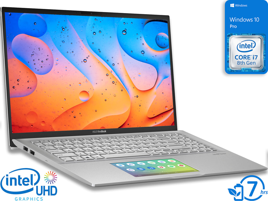 ASUS VivoBook S15, 15" FHD, i7-8565U, 8GB RAM, 256GB SSD, Windows 10 Pro