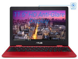 Refurbished ASUS Chromebook 12 Red, 11" HD, N3350, 4GB RAM, 32GB eMMC, Chrome OS