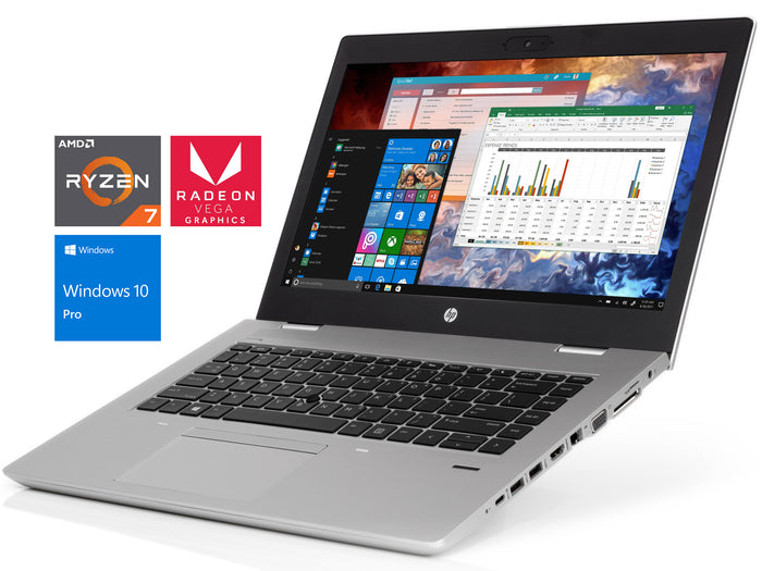 HP ProBook 645 G4 Laptop, 14" IPS FHD, Ryzen 7 2700U, 8GB RAM, 1TB HDD, Win10Pro