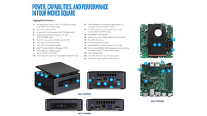 NUC NUC7i5DNKE Mini PC/HTPC, i5-7300U, 32GB RAM, Samsung 970 EVO NVMe 500GB SSD, Win10Pro