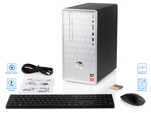 HP Pavilion 590 Micro Tower Desktop, Ryzen 5 2400G, 8GB RAM, 1TB NVMe SSD+1TB HDD, RX Vega 11, W10P