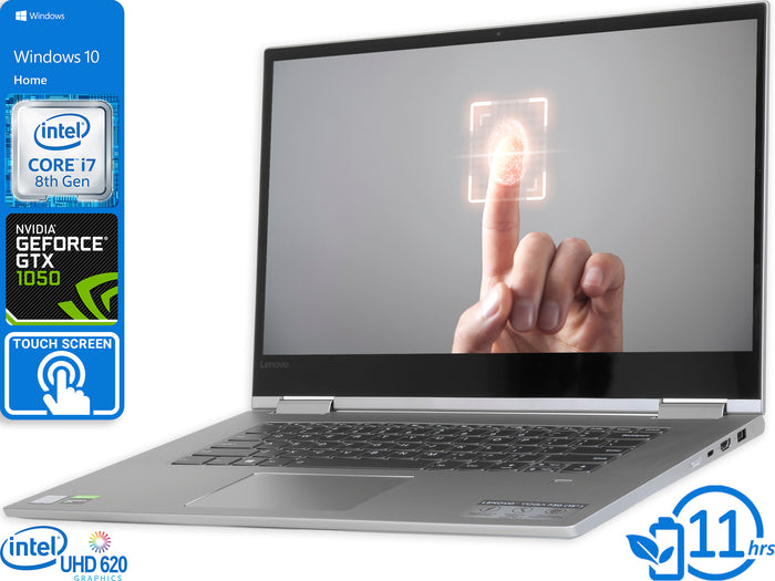 Lenovo Yoga 730, 15" 4K UHD Touch, i7-8550U, 8GB RAM, 1TB SSD, GTX 1050 Win 10