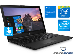HP 15.6" HD Touch Laptop, Pentium Silver N5000, 8GB RAM, 1TB HDD, Win10Pro