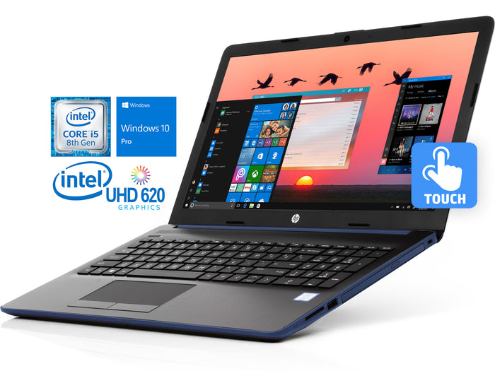 HP 15.6" HD Touch Laptop, i5-8250U, 16GB RAM, 256GB SSD, Win10Pro