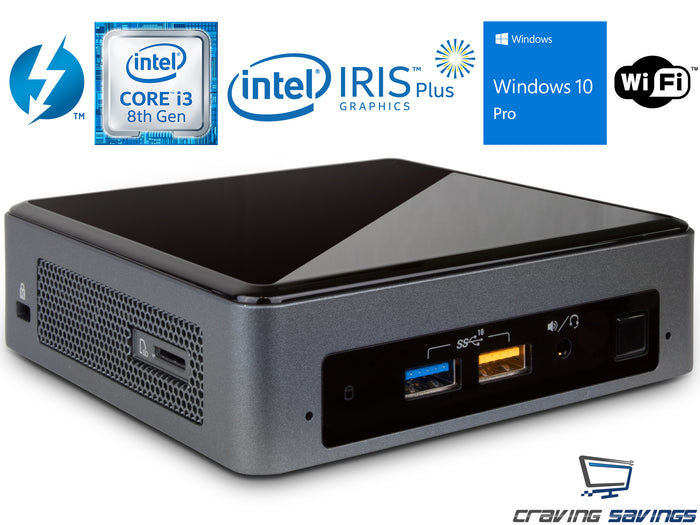 NUC8i3BEK Mini PC/HTPC, i3-8109U, 4GB RAM, 128GB NVMe SSD, Win10Pro