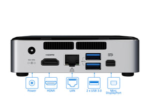 NUC6i3SYK Mini PC, i3-6100U 2.3GHz, 8GB RAM, 1TB SSD, Win10Pro