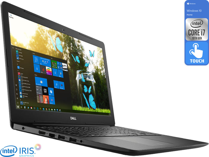 Dell 3593 Notebook, 15.6" HD Touch Display, Intel Core i7-1065G7 Upto 3.9GHz, 8GB RAM, 1TB NVMe SSD, HDMI, Card Reader, Wi-Fi, Bluetooth, Windows 10 Home S