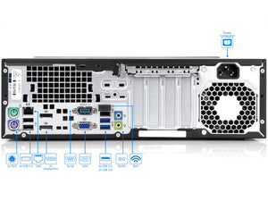 HP EliteDesk 800 G1 SFF Desktop, i5-4570, 32GB RAM, 1TB SSD+1TB HDD, Win10Pro