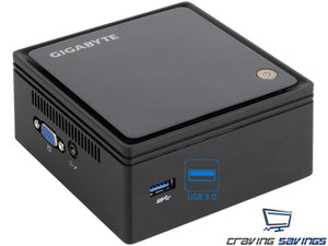 GIGABYTE BRIX GB-BXBT-2087 Ultra Compact PC, Celeron N2807, 4GB DDR3, 1TB HDD, Win10Pro