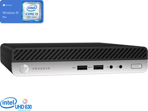 HP ProDesk 400 G5 Mini PC, Intel Core i5-9500T Upto 3.7GHz, 16GB RAM, 1TB NVMe SSD, DisplayPort, Wi-Fi, Bluetooth, Windows 10 Pro