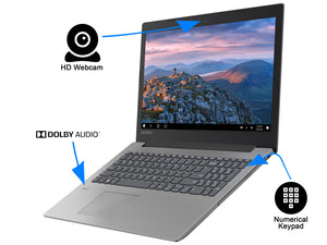 Refurbished Lenovo Ideapad 330, 15" HD, A6-9225, 4GB RAM, 256GB SSD, UK Keyboard, Win 10 Pro