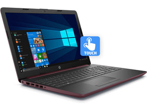 HP 15.6" HD Touch Laptop - Burgundy, A9-9425, 4GB RAM, 128GB SSD, Win10Pro