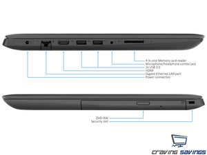 Lenovo IdeaPad 130 15.6" HD Laptop, A6-9225, 4GB RAM, 128GB SSD, Win10Pro