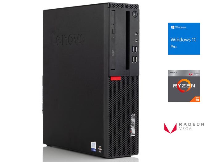 Lenovo ThinkCentre M725s SFF Desktop, Ryzen 5 PRO 2400G, 16GB RAM, 256GB  SSD, Win10Pro