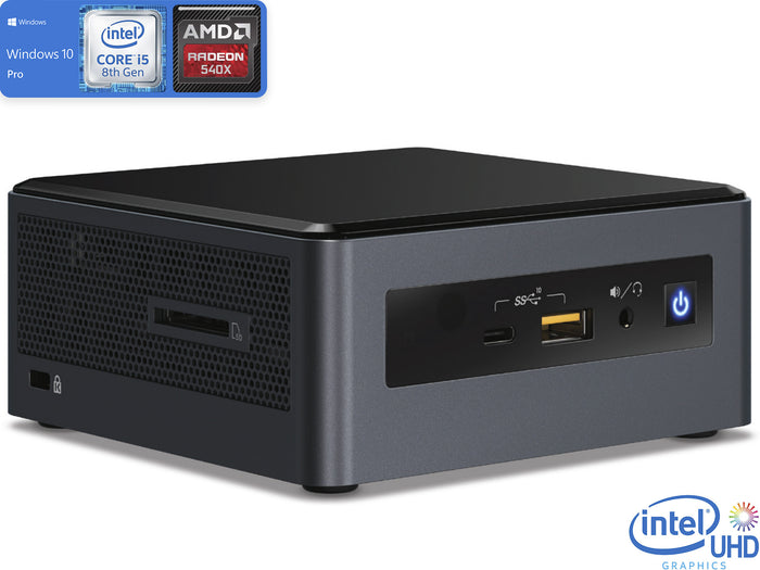 Intel NUC8i5INHPA, i5-8265U, 8GB RAM, 128GB SSD, Radeon 540X, Win10P