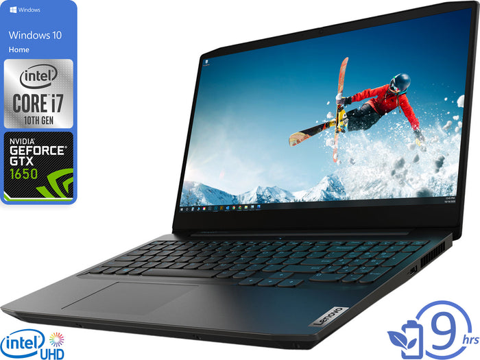 Lenovo IdeaPad 3 Gaming Notebook, 15.6" FHD Display, Intel Core i7-10750H Upto 5.0GHz, 16GB RAM, 256GB NVMe SSD, NVIDIA GeForce GTX 1650, HDMI, Wi-Fi, Bluetooth, Windows 10 Home