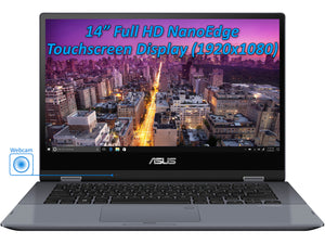 ASUS VivoBook Flip 14 Laptop, 14" IPS FHD Touch, i3-8130U, 20GB RAM, 128GB SSD, Win10Pro