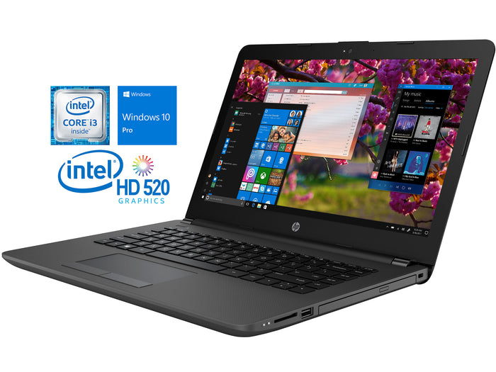 HP 240 G6 14" HD Laptop, i3-6006U 2.0GHz, 16GB RAM, 256GB SSD+1TB HDD, Win10Pro