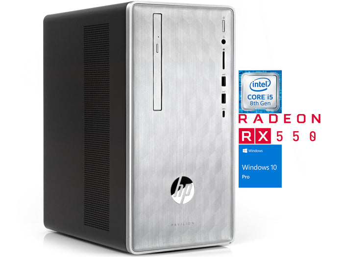 HP Pavilion 590 Mini Tower, i5-8400, 8GB RAM, 256GB SSD+1TB HDD, Radeon RX 550, Win10Pro