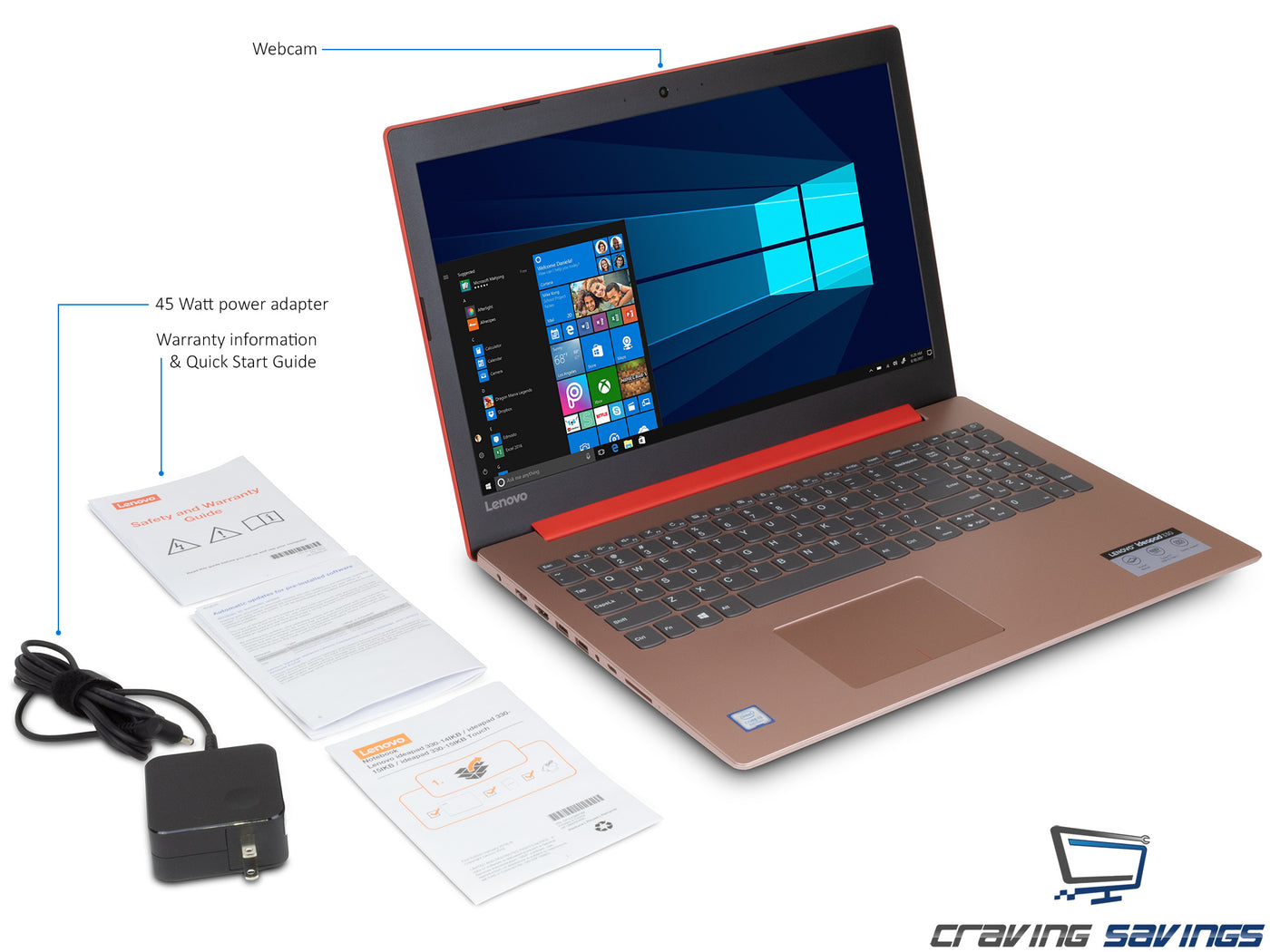 Ordinateur Portable Lenovo ideapad I3 - 330-15IGM, 15.6 pouces - 8GB RAM, 1  TB(1000GB) HDD- DK0011 - Sodishop