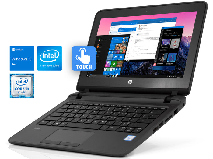 HP ProBook 11 EE G2 Laptop, 11.6" HD Touch, i3-6100U 2.3GHz, 16GB RAM, 1TB SSD, Win10Pro