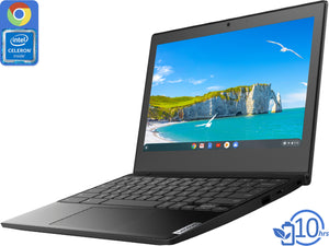 Refurbished Lenovo IdeaPad 3 Chromebook, 11.6" HD Display, Intel Celeron N4020 Upto 2.8GHz, 4GB RAM, 32GB eMMC, DisplayPort via USB-C, Card Reader, Wi-Fi, Bluetooth, Chrome OS