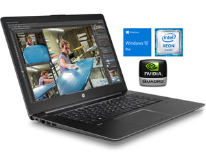 HP Zbook G3 Laptop, 15.6" FHD, Xeon E3-1505M v5, 32GB RAM, 256GB NVMe SSD, Quadro M1000M, Win10Pro