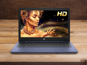 HP Stream 11 Notebook, 11.6" HD Display, Intel Celeron N4000 Upto 2.6GHz, 4GB RAM, 32GB eMMC, HDMI, Card Reader, Wi-Fi, Bluetooth, Windows 10 Home S (16V14UA)