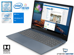 Lenovo IdeaPad 330s 15.6" HD Laptop, i7-8550U, 20GB RAM, 1TB SSD+16GB M.2 Optane,, Win10Pro