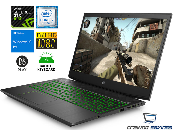 HP Pavilion Laptop 15.6"� FHD Laptop, i7-8750H, 32GB RAM, 128GB NVMe SSD+1TB HDD, GTX 1060, Win10Pro