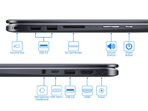 Asus VivoBook TP410 Laptop, 14" FHD 2-in-1 Touch, i7-8550U, 8GB RAM, 1TB SSHD, Win10Home