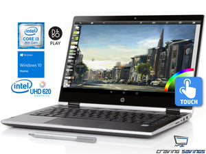 HP Pavillion x360 15.6" IPS FHD Touch 2-in-1 Laptop, i3-8130U, 4GB RAM, 16GB Optane+1TB HDD, W10PH