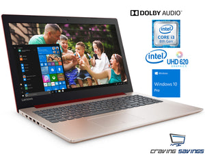 Lenovo IdeaPad 330 15.6" HD Laptop, i3-8130U, 4GB RAM, 256GB SSD, Win10Pro