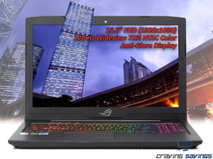 ASUS ROG Strix Scar GL503VD 15.6" FHD Laptop, i7-7700HQ, 8GB RAM, 128GB SSD+1TB SSHD, GTX 1050, W10P