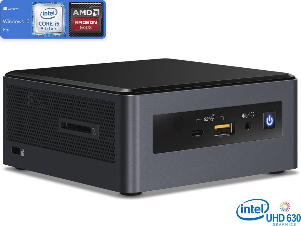 Intel NUC8i5INHJA, i5-8265U, 8GB RAM, 512GB SSD, Radeon 540X, Win10Pro