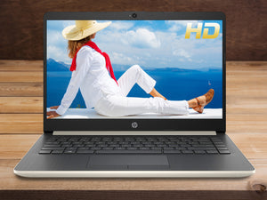 HP 14 Notebook, 14" HD Display, Intel Celeron N4020 Upto 2.8GHz, 4GB RAM, 64GB eMMC, HDMI, Card Reader, Wi-Fi, Bluetooth, Windows 10 Home S (24V85UA)