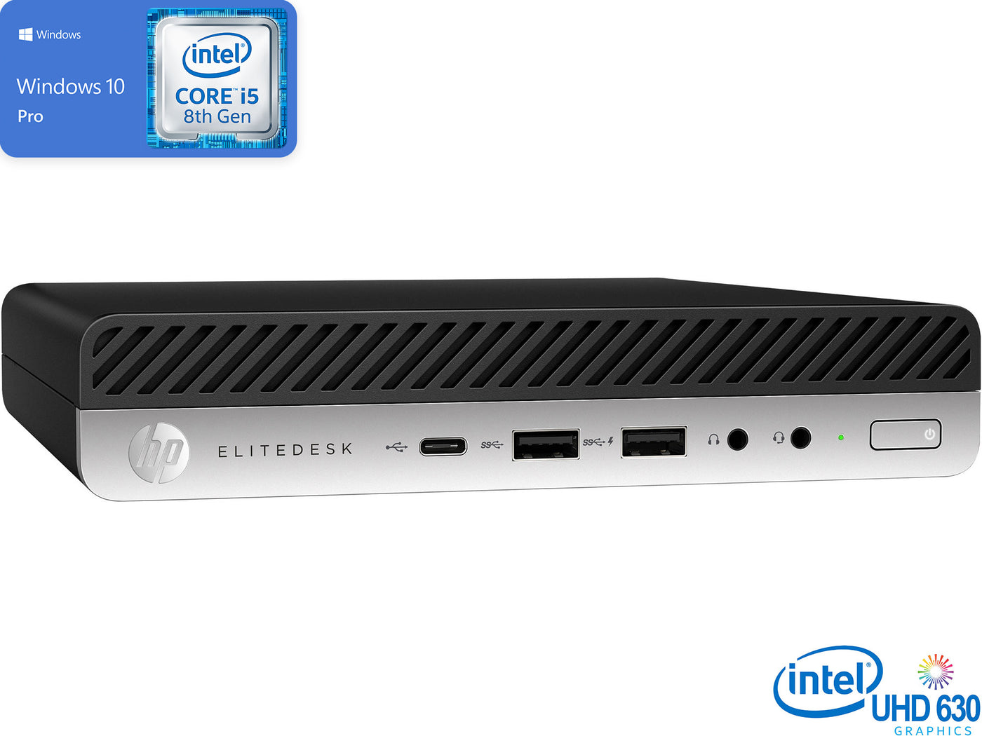 HP EliteDesk 800 G4 Mini PC, Intel Core i5-8600 Upto 4.3GHz, 16GB RAM,  256GB NVMe SSD, DisplayPort, HDMI, Wi-Fi, Bluetooth, Windows 10 Pro