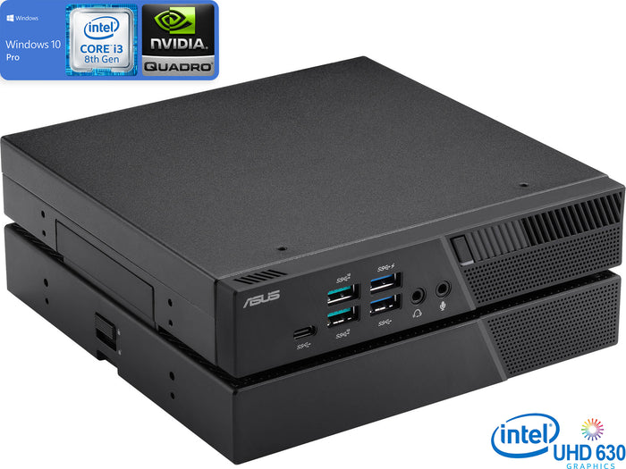 ASUS PB60G , i3-8100T, 32GB RAM, 4TB SSD, NVIDIA Quadro P620, Windows 10 Pro