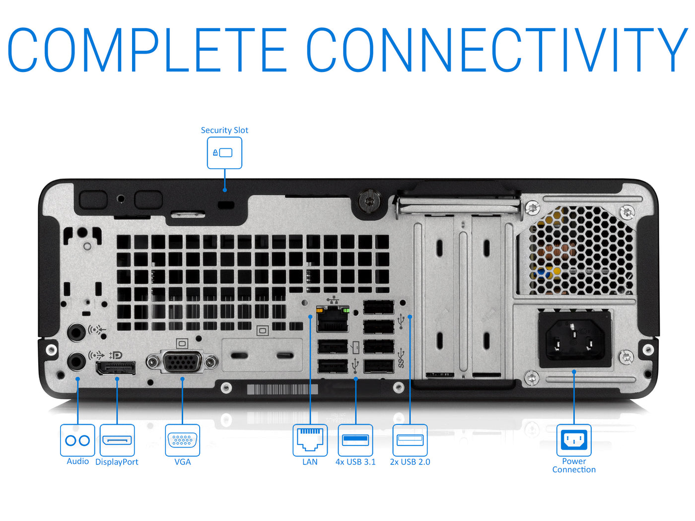 HP ProDesk 400 G5, i3-8100, 8GB RAM, 256GB SSD, DVDRW, Windows 10