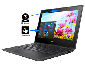 HP ProBook x360 2-in-1, 11.6" HD Touch Display, Intel Celeron N4020 Upto 2.8GHz, 4GB RAM, 512GB SSD, HDMI, Wi-Fi, Bluetooth, Windows 10 Pro