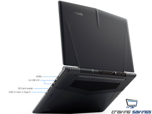 Lenovo Legion Y520 15.6" IPS FHD Laptop, i7-7700HQ, 32GB RAM, 1TB SSD+1TB HDD, GTX 1060, Win10Pro