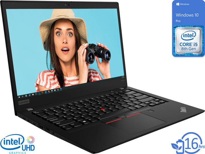 Lenovo ThinkPad T490S Notebook, 14" IPS FHD Touch Display, Intel Core i5-8365U Upto 4.1GHz, 16GB RAM, 4TB NVMe SSD, HDMI, Thunderbolt via USB-C, Wi-Fi, Bluetooth, Windows 10 Pro