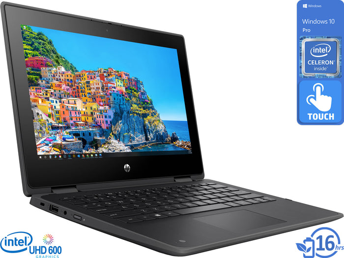 HP ProBook x360 2-in-1, 11.6" HD Touch Display, Intel Celeron N4020 Upto 2.8GHz, 4GB RAM, 256GB SSD, HDMI, Wi-Fi, Bluetooth, Windows 10 Pro