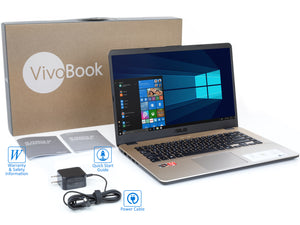 ASUS VivoBook 15.6" FHD Laptop, Ryzen 5 2500U, 8GB RAM, 256GB SSD+1TB HDD, Win10Pro