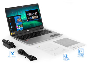 Acer Aspire 5, 15" FHD, R3 3200U, 8GB RAM, 128GB SSD +1TB HDD, Windows 10 Pro