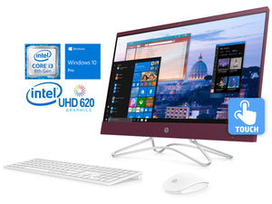 HP 24" All-in-One Touch PC, i3-8100T, 8GB RAM, 256GB SSD, Win 10 Pro