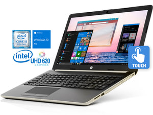 HP 15.6" HD Touch Laptop, i5-8250U, 8GB RAM, 1TB NVMe SSD+1TB HDD, Win10Pro