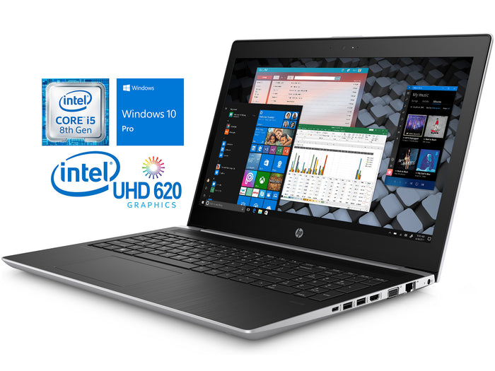 HP ProBook 450 G5 15.6" HD Laptop, i5-8250U, 8GB RAM, 256GB NVMe SSD+1TB HDD, Win10Pro