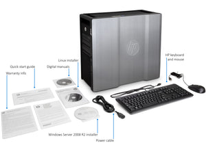 HP Z820 Business Workstation, 2x Xeon E5-2650 v2, 64GB RAM 2TB SSD+12TB HDD, 3x Quadro K2000, W10P