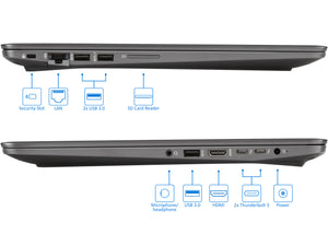 HP Zbook G3 Laptop, 15.6" FHD, Xeon E3-1505M v5, 8GB RAM, 1TB NVMe SSD, Quadro M1000M, Win10Pro